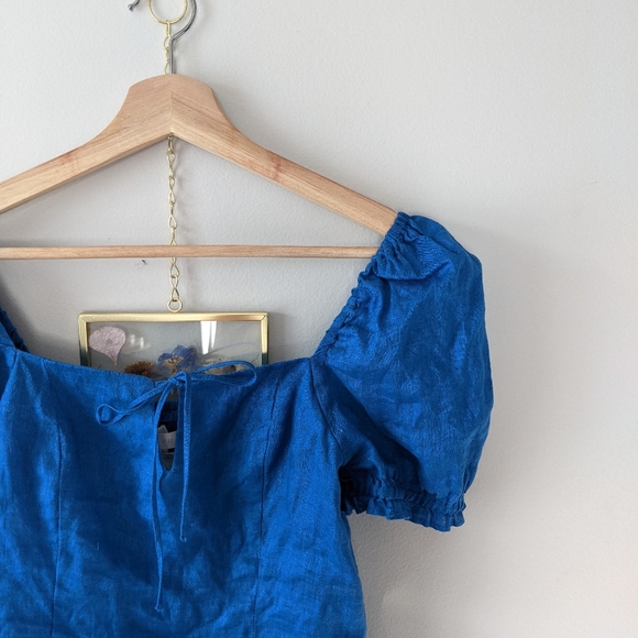 H&M royal blue blouse. Size small. - Picture 2 of 5